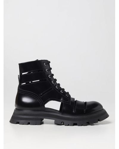 Alexander McQueen Flat Ankle Boots - Black