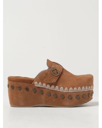 Mou Wedge Shoes - Brown