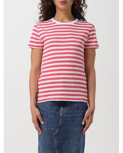 BOSS T-shirt in cotone a righe - Rosso