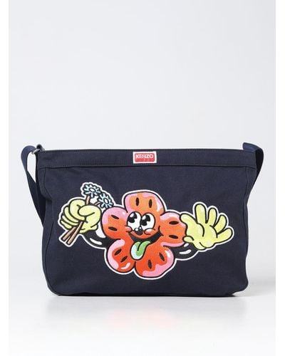 KENZO Borsa Boke Flower in cotone - Blu