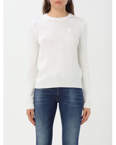 Dondup Wool Jumper With Embroidered Monogram - White