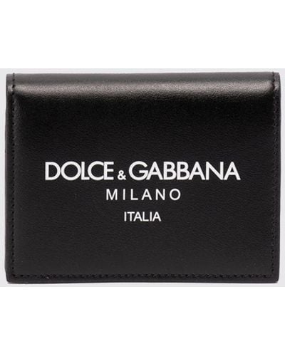 Dolce & Gabbana Portacarte in pelle con logo stampato - Bianco