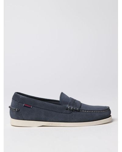 Sebago Mocassino Dan in suede - Blu