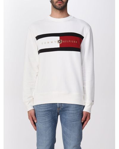 Tommy Hilfiger Cotton Sweatshirt With Logo - White