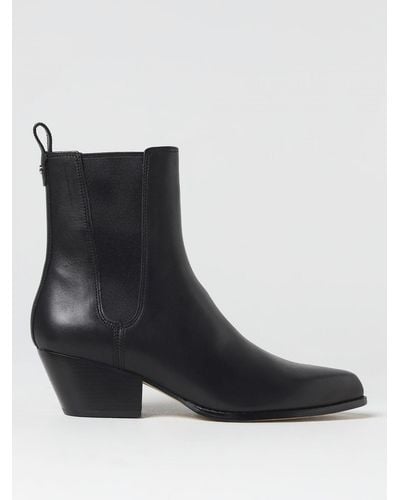 Michael Kors Michael Kinlee Leather Ankle Boots With Monogram - Black