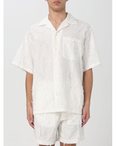 MSGM Camicia in cotone con effetto used - Bianco
