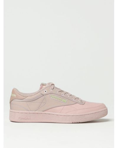 Reebok Club C Trainers In Leather And Nylon - Pink