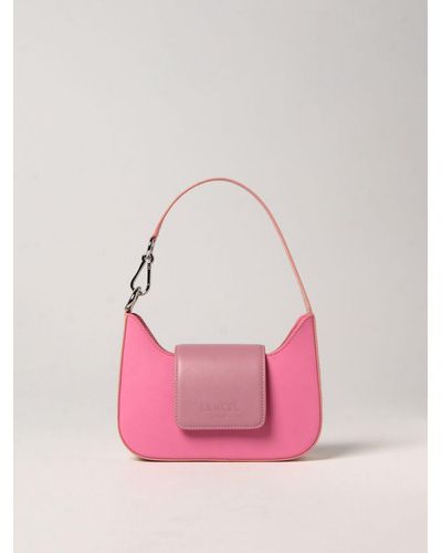 Lancel Sixtine Bag In Brushed Leather - Pink