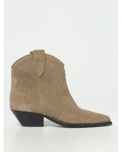 Isabel Marant Flat Ankle Boots - Natural