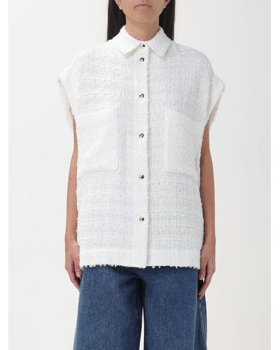 IRO Camicia in tweed di cotone - Bianco