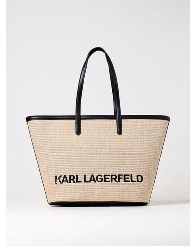 Karl Lagerfeld Tote Bags - Natural
