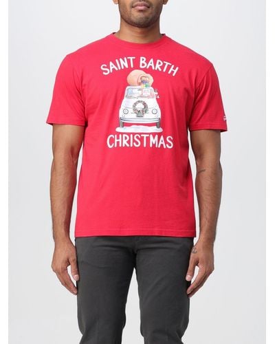 Mc2 Saint Barth T-shirt in cotone con stampa - Rosso