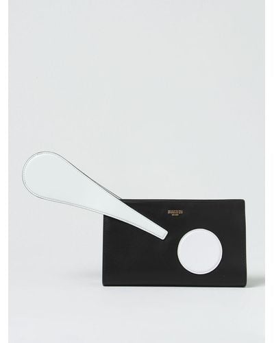 Moschino Clutch Exclamation Mark in pelle - Nero