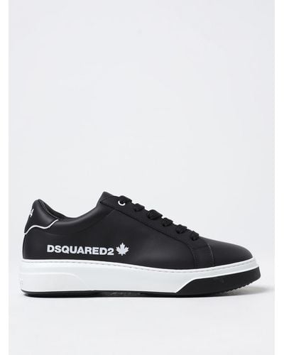 DSquared² Bumper Sneakers In Leather - Black