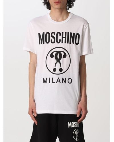 Moschino Cotton T-shirt With Logo - Grey