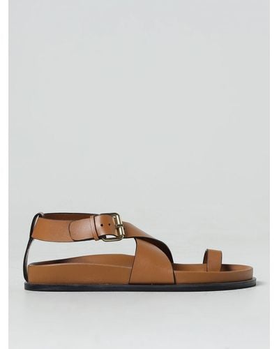A.Emery Flat Sandals - Brown