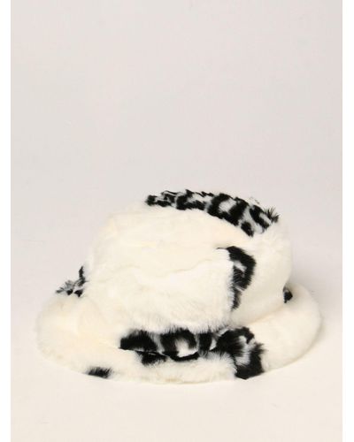Gcds Fisherman Hat In Synthetic Fur - White