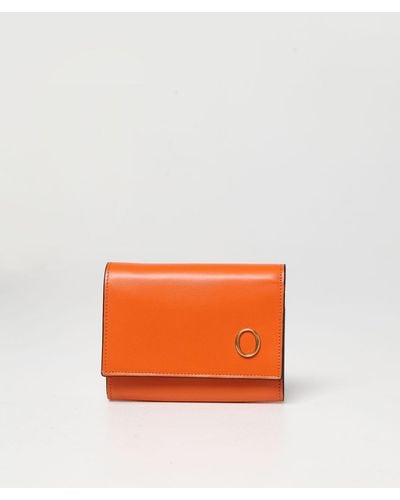 Orciani Wallet In Smooth Leather - Orange