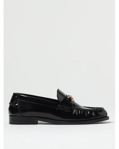 Versace Medusa '95 Moccasins In Brushed Leather With Horsebit - Black