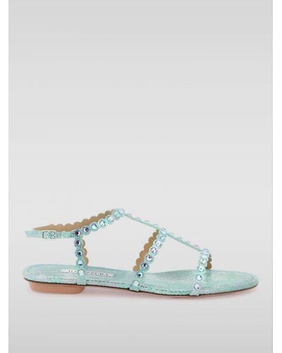 Aquazzura Flat Sandals - Blue