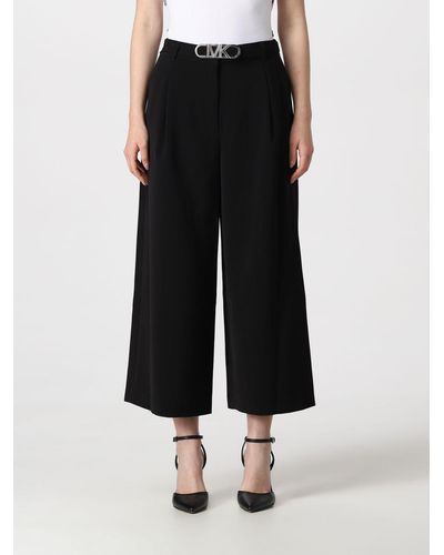 Michael Kors Michael Pants In Viscose - Black