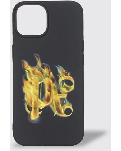 Palm Angels Cover per iPhone 15 in pvc con logo - Nero