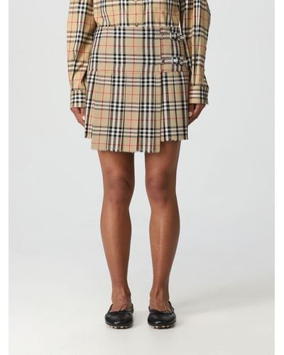 Burberry Wool Skirt - Natural