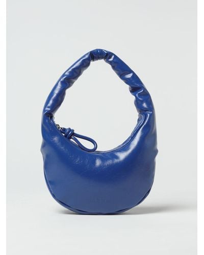MSGM Bag In Natural Grain Synthetic Nappa - Blue