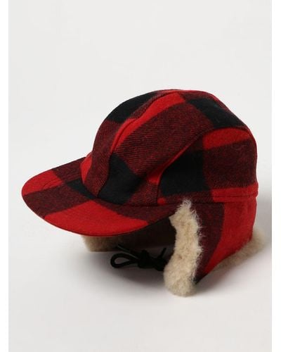 Filson Cappello Mackinaw in lana idrorepellente - Rosso