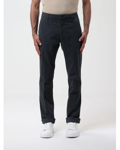 Dondup Pants In Stretch Cotton - Blue