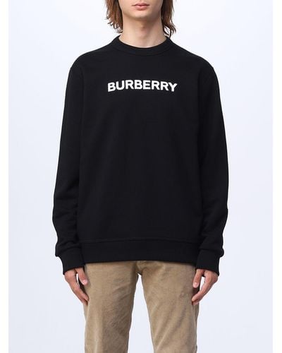 Burberry Sweatshirt In Cotton - Black