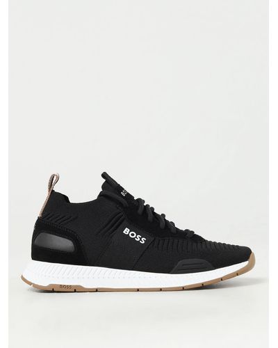 BOSS Sneakers in tessuto stretch - Nero