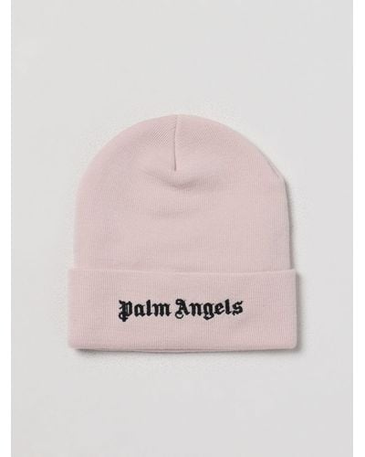 Palm Angels Wool Hat With Embroidered Logo - Pink