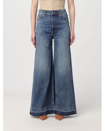 Stella McCartney Jeans a zampa in denim - Blu