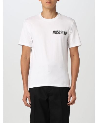 Moschino Cotton T-shirt With Printed Logo - White