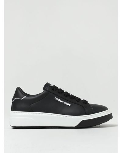 DSquared² Bumper Trainers In Leather - Black