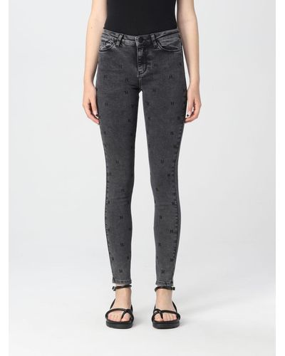Karl Lagerfeld Jeans In Washed Denim With Logo - Blue