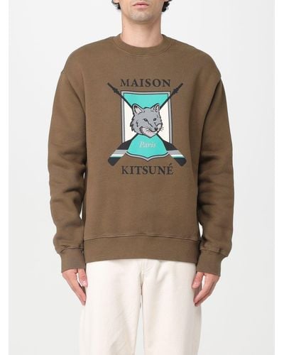 Maison Kitsuné Sweatshirt In Cotton With Print - Multicolour