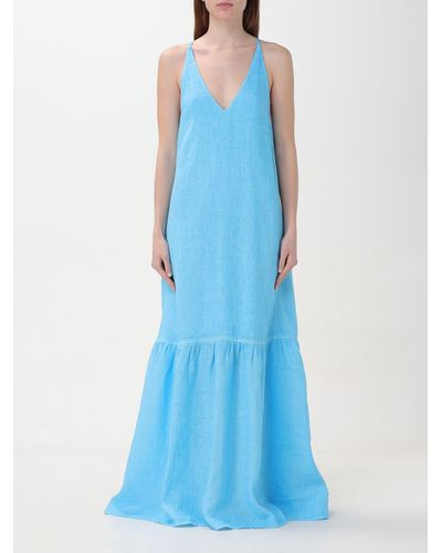 120% Lino Dress - Blue