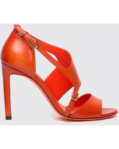 Santoni Flache sandalen - Rot
