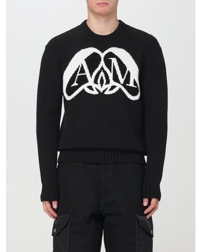 Alexander McQueen Sweater With Logo - Black
