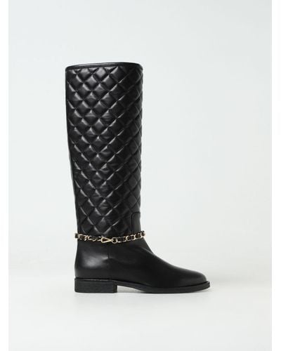Via Roma 15 Quilted Leather Boots - Black