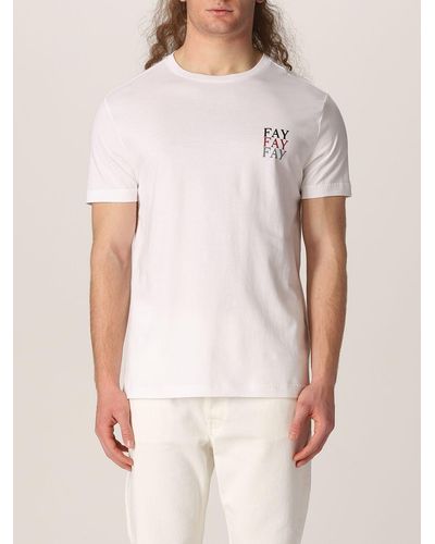 Fay T-shirt con logo - Bianco