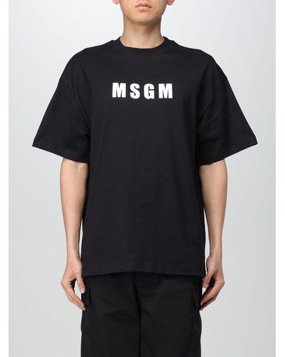 MSGM T-shirt con logo stampato - Nero