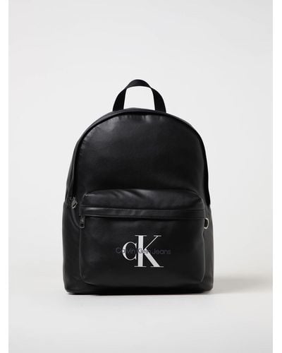 Ck Jeans Backpack In Synthetic Leather - Black