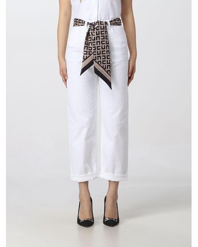 Elisabetta Franchi Jeans In Denim - White