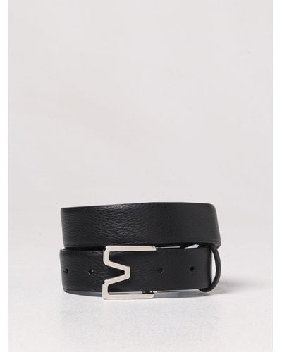 Alexander McQueen Belt In Textured Leather - Black