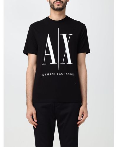 Armani Exchange T-shirt di cotone - Nero