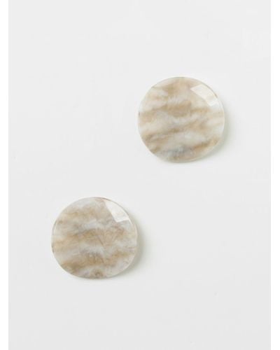 Emporio Armani Orecchino in resina marmorizzata - Bianco
