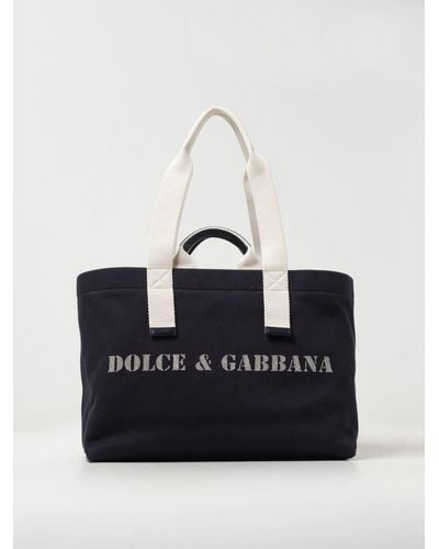 Dolce & Gabbana Borsa tote in twill - Blu